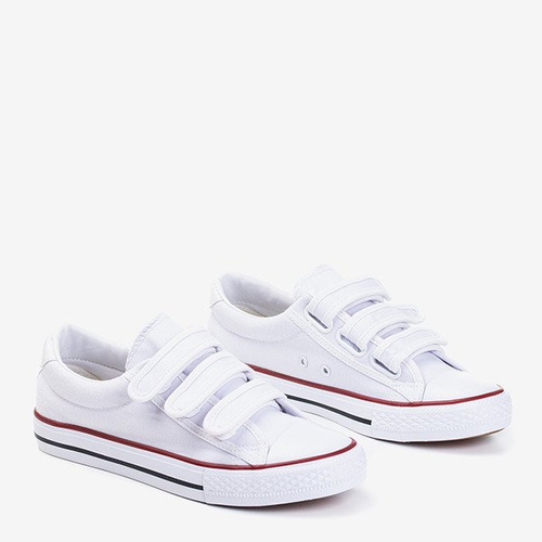 Білі жіночі кросівки на липучках Lozari - Взуття