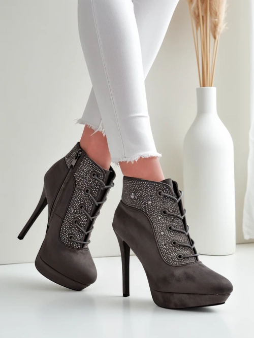 Чоботи на блискавці Royalfashion для жінок з блискітками Efelolo