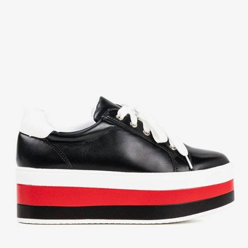 OUTLET Чорні спортивні кросівки на платформі Dishye - Взуття