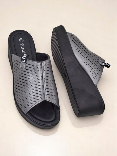 Royalfashion Dámské pantofle na klínku Luna Wedge