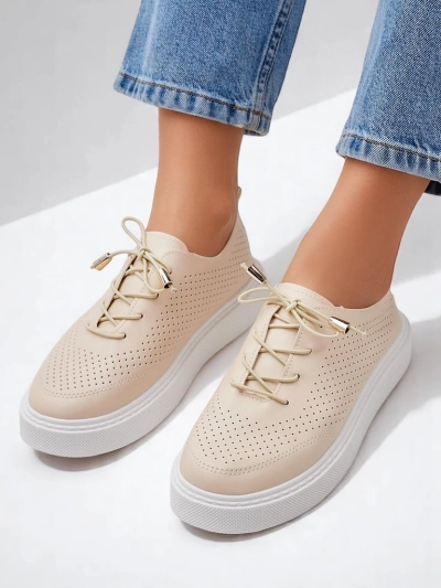 Royalfashion Dámské perforované šněrovací sportovní boty Vaned