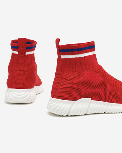 OUTLET Červené dámské vysoké kotníkové sportovní boty značky Deloni - Footwear