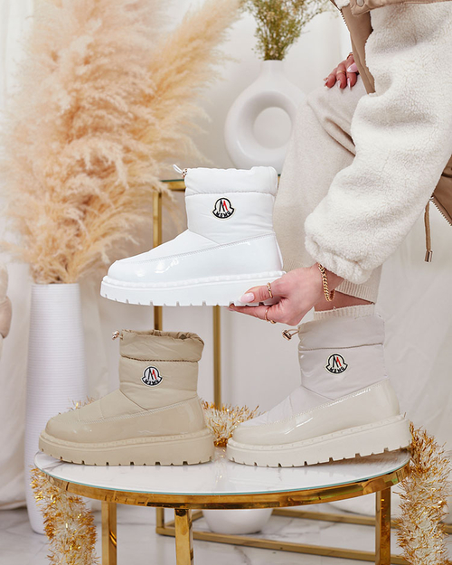 Royalfashion Жіночі черевики на снігоступах білого кольору Ireda