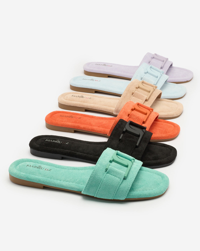 Жіночі шльопанці Royalfashion Mint з пряжкою Rydr