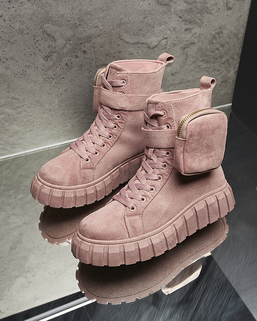 Жіночі черевики з сумкою рожевого кольору Sauups- Footwear