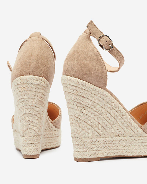 Босоніжки Royalfashion Коричневі жіночі Meylasi на платформі