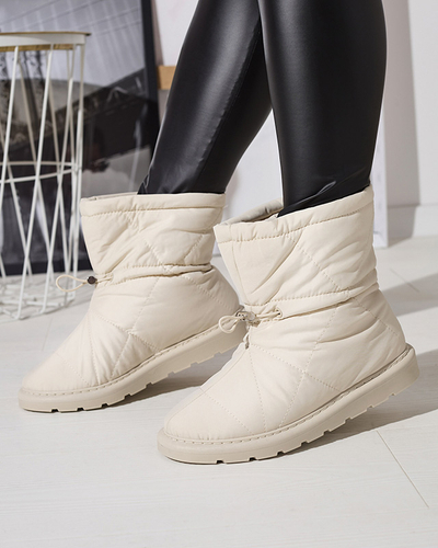 Béžové dámské zateplené boty a'la snow boots Kaliolen - Obuv