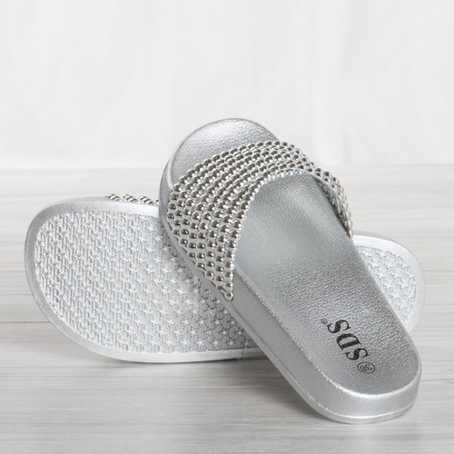 Срібні гумові шльопанці Gacciastrea - Взуття