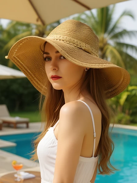 Royalfashion Dámský slaměný klobouk Falina