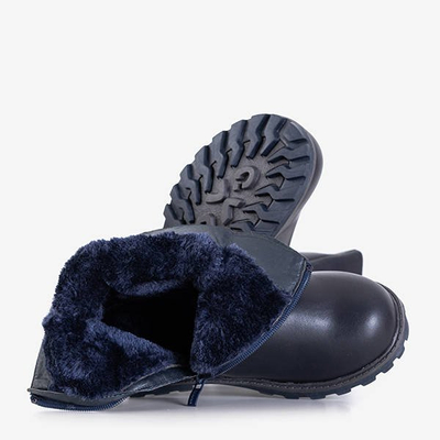 Дитячі темно-сині черевики з пряжкою Malet - Взуття