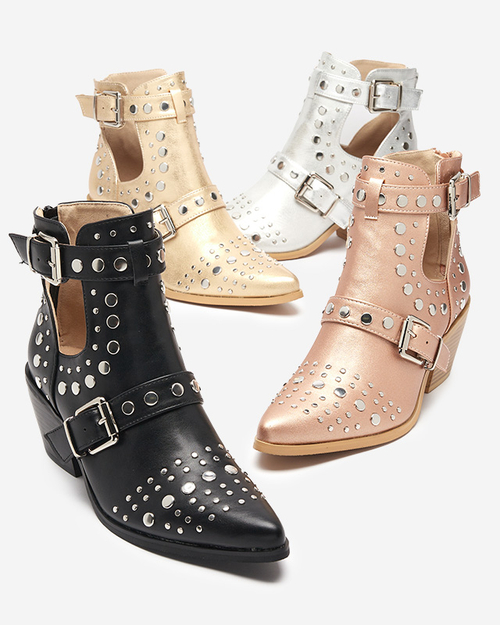 Рожево-золоті ботильйони з форсунками Farrcy- Footwear