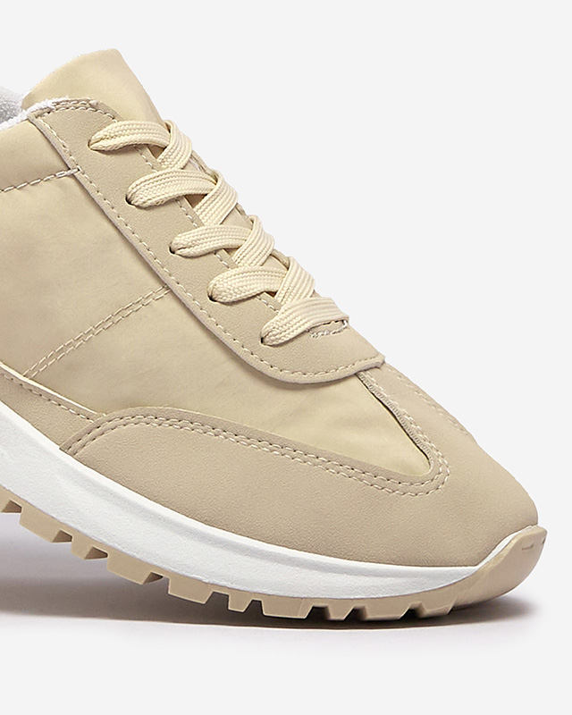 Dámská béžová šněrovací sportovní obuv Sweri - Obuv