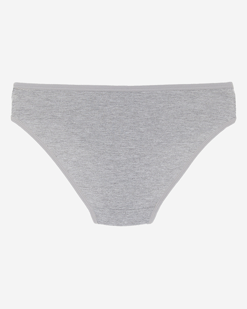 Сірі жіночі трусики з мереживом