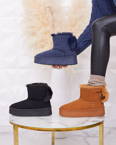 Royalfashion Dámské boty a'la snow boots in black Goroggo