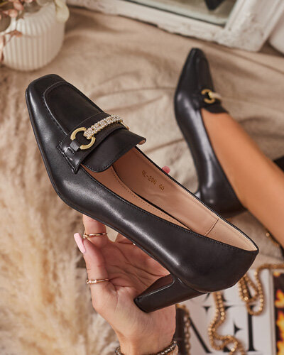 Černé dámské mokasíny Kolalic- Obuv