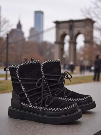 Royalfashion Dámské šněrovací zimní boty Siozi