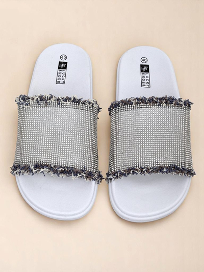 Royalfashion Dámské pantofle na ploché podrážce SparkleWalk