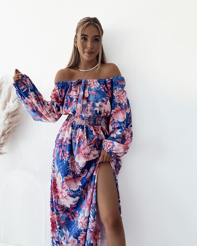 Royalfashion Dámské midi šaty s originálním vzorem