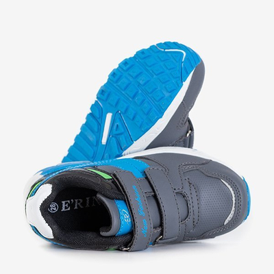 Кросівки для хлопчиків сіро-блакитні Julin - Взуття