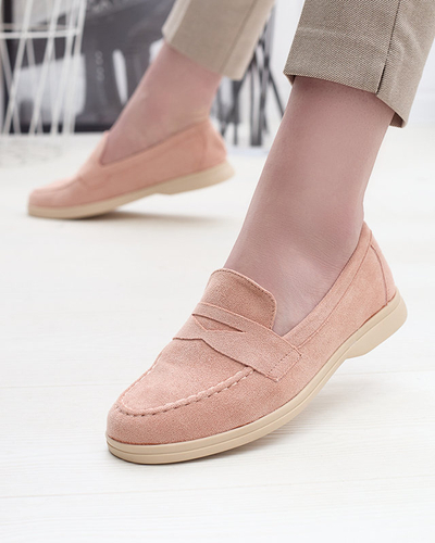 Жіночі мокасини з екозамші рожевого кольору Daffer- Footwear
