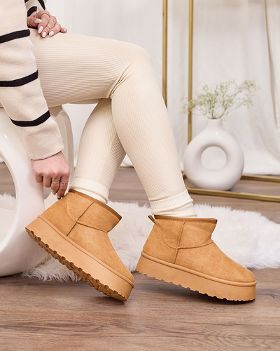 Royalfashion Коричневі жіночі черевики на платформі Ersinella