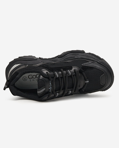 OUTLET Černé dámské sportovní boty tenisky se síťovinou Dewinso - Obuv