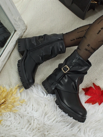 Високі жіночі ботильйони з екошкіри Lunara