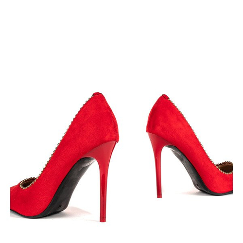 Еко-замшеві червоні туфлі-човники Jasmina - Взуття