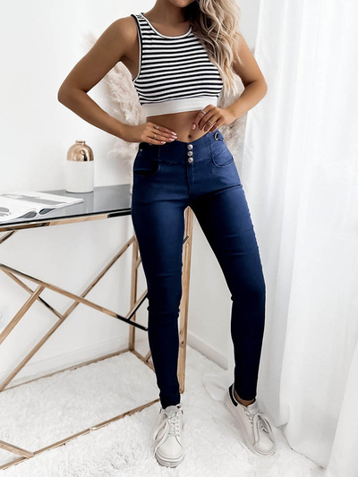 Námořnicky modré dámské tegingové kalhoty- Oblečení