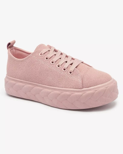 Рожеві жіночі кеди на платформі Sedix - Взуття