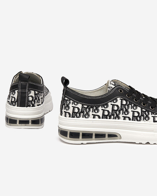 Sneakers Livia в Чорно-Білому Кольорі з Платформою