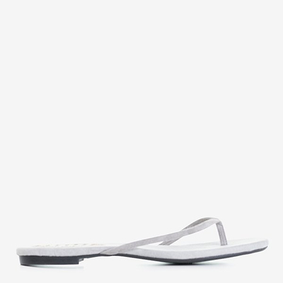 Світло-сірі жіночі шльопанці Lindsa - Взуття