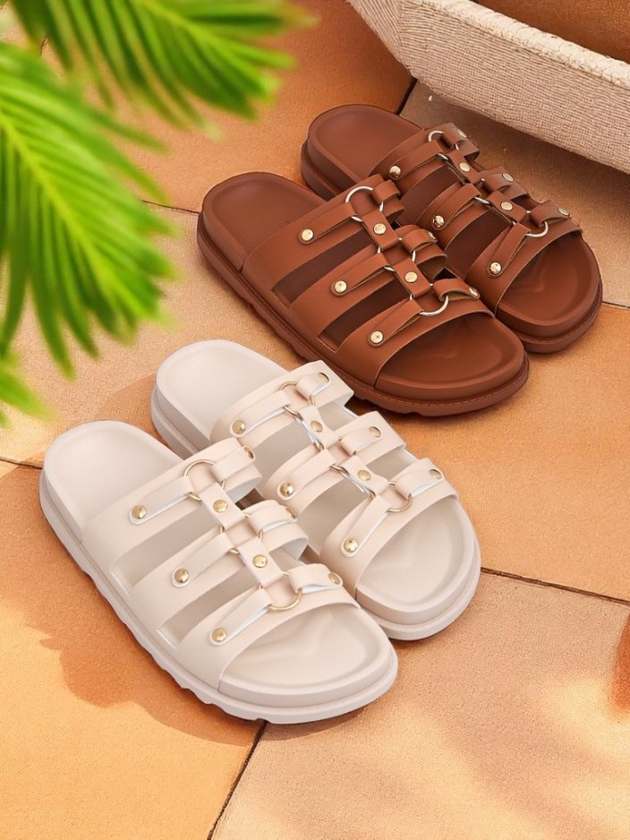 Royalfashion Dámské žabky na ploché podrážce Aurelia Roma