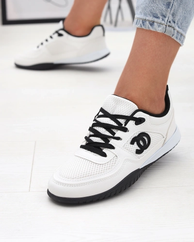 OUTLET Royalfashion Біло-чорні жіночі спортивні кросівки Bofiale