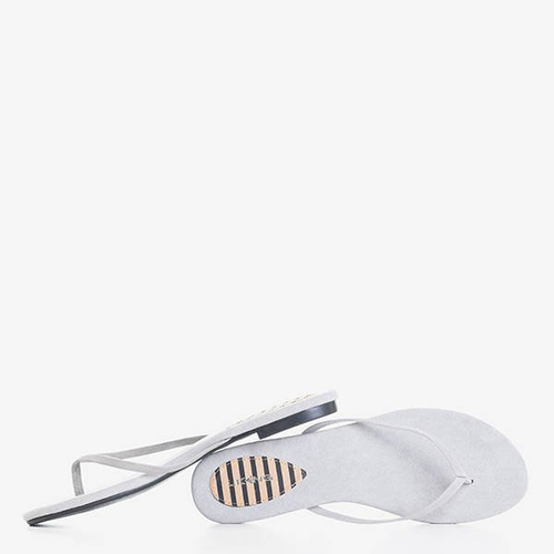 Світло-сірі жіночі шльопанці Lindsa - Взуття