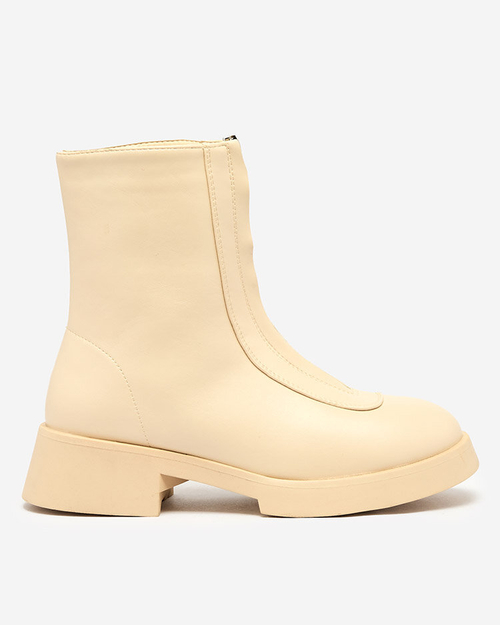 Жіночі бежеві черевики Royalfashion Etiuse на плоскому каблуці