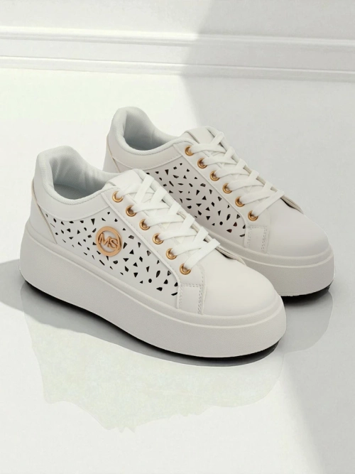 Aurelia Bianca – Білі Снікерси Платформа Royalfashion Ecru