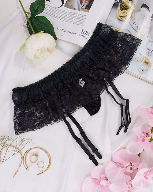 Жіночі мереживні трусики-стрінги Royalfashion