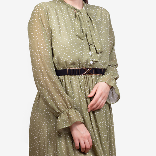 Чорний жіночий еластичний ремінь