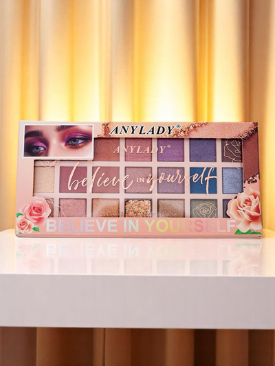 ANYLADY Палетка з 21 тіней для повік з глітером і матовими відтінками Glamour Color&Nude