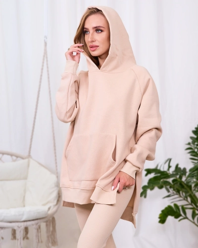 Royalfashion Béžová dvoudílná dámská souprava