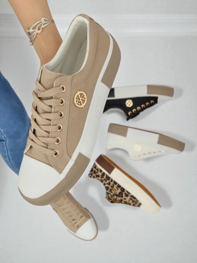 Бежеві жіночі Aurelio Canvas Sneakers