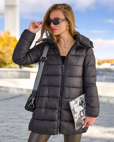 Жіноча стьобана зимова куртка Royalfashion