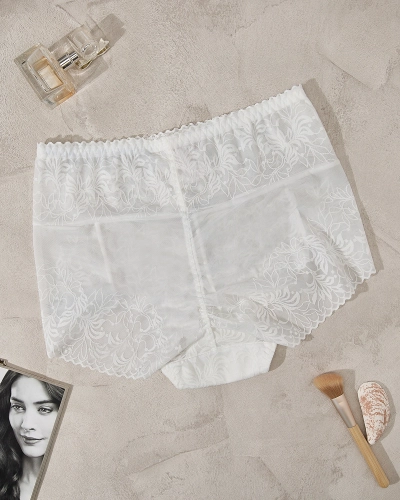 Трусики максі Royalfashion Delicate білі PLUS SIZE