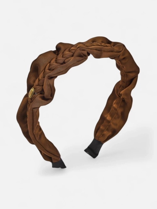 Royalfashion Пов'язка для волосся з плетінням у косу та зморшками