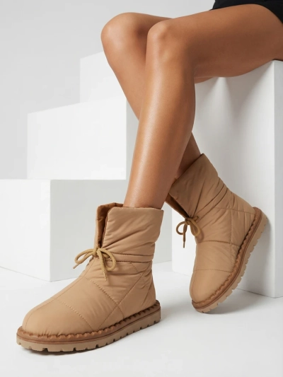 Royalfashion Dámské sněhule v hnědé barvě Nevonsis