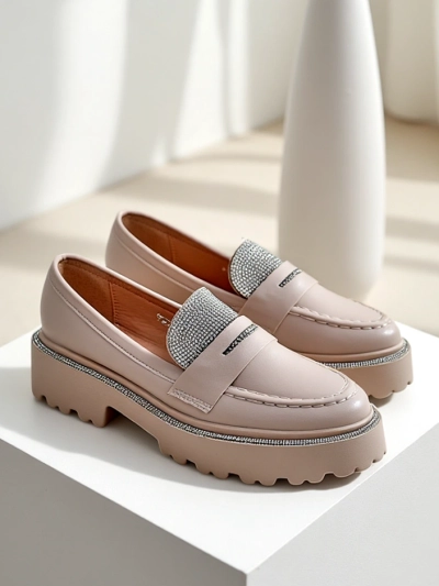 Royalfashion Жіночі мокасини з стразами Vinness