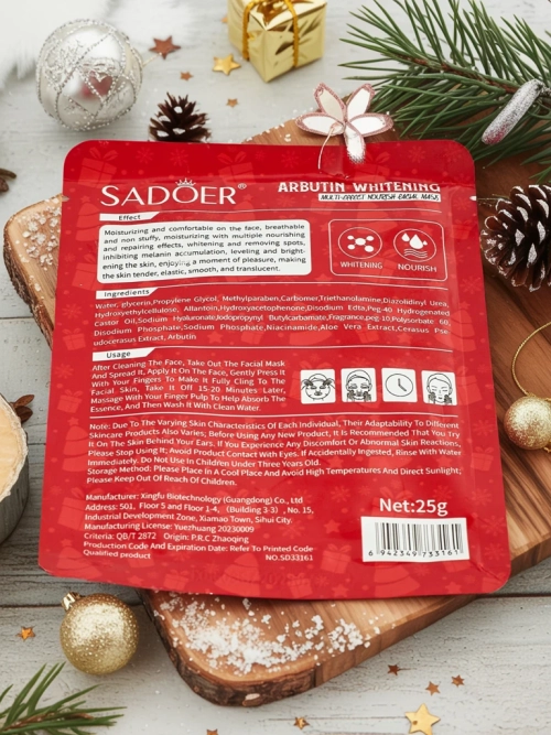 Святкова маска для обличчя в формі серветки, що освітлює шкіру