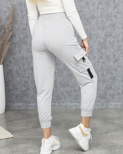 Світло-сірі спортивні штани карго - Одяг