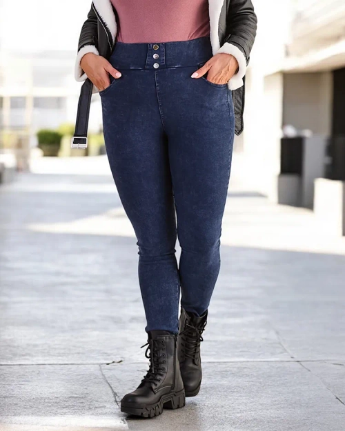 Комір Royalfashion Plus розмірність жіночі трикотажні штани